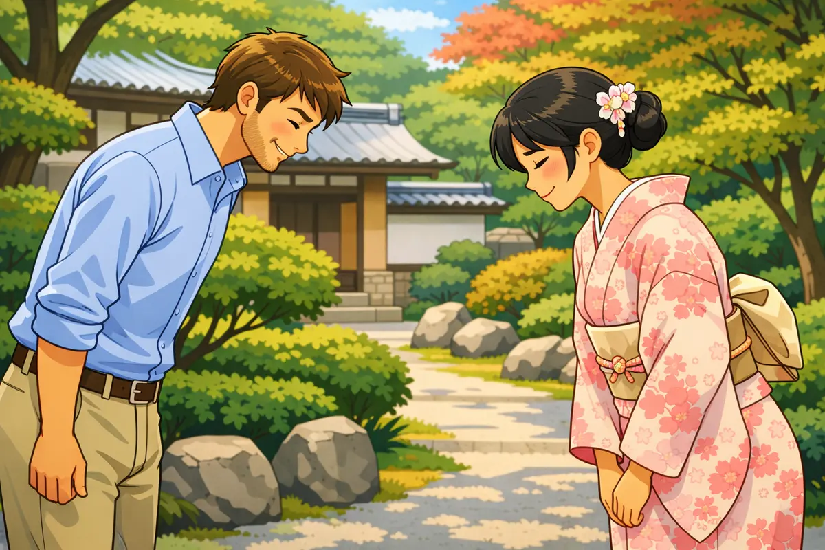 Japanese language students practicing self-introductions in a classroom setting